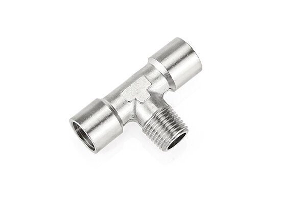 AB-010N Латунный тройник с наружной-внутренней-наружной резьбой